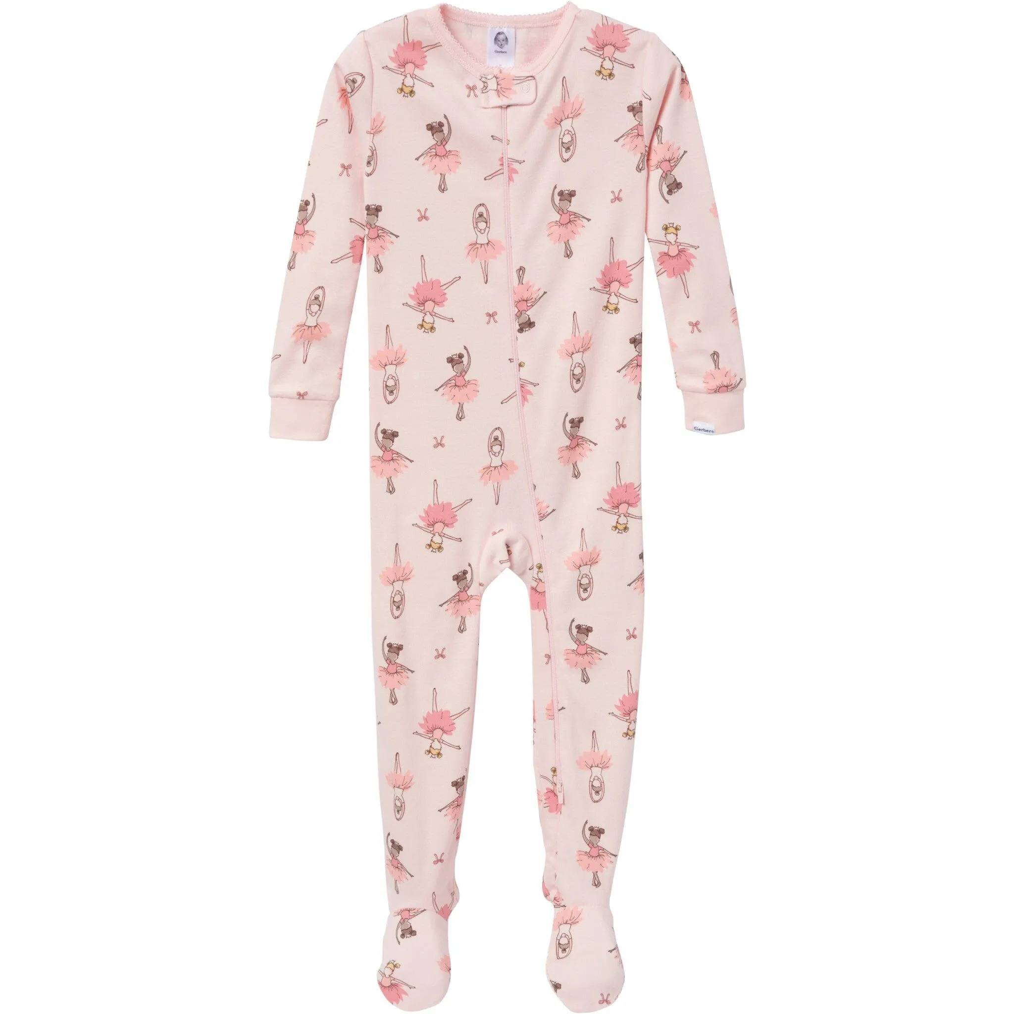 2-Pack Baby & Toddler Girls Ballerinas Snug Fit Footed Pajamas