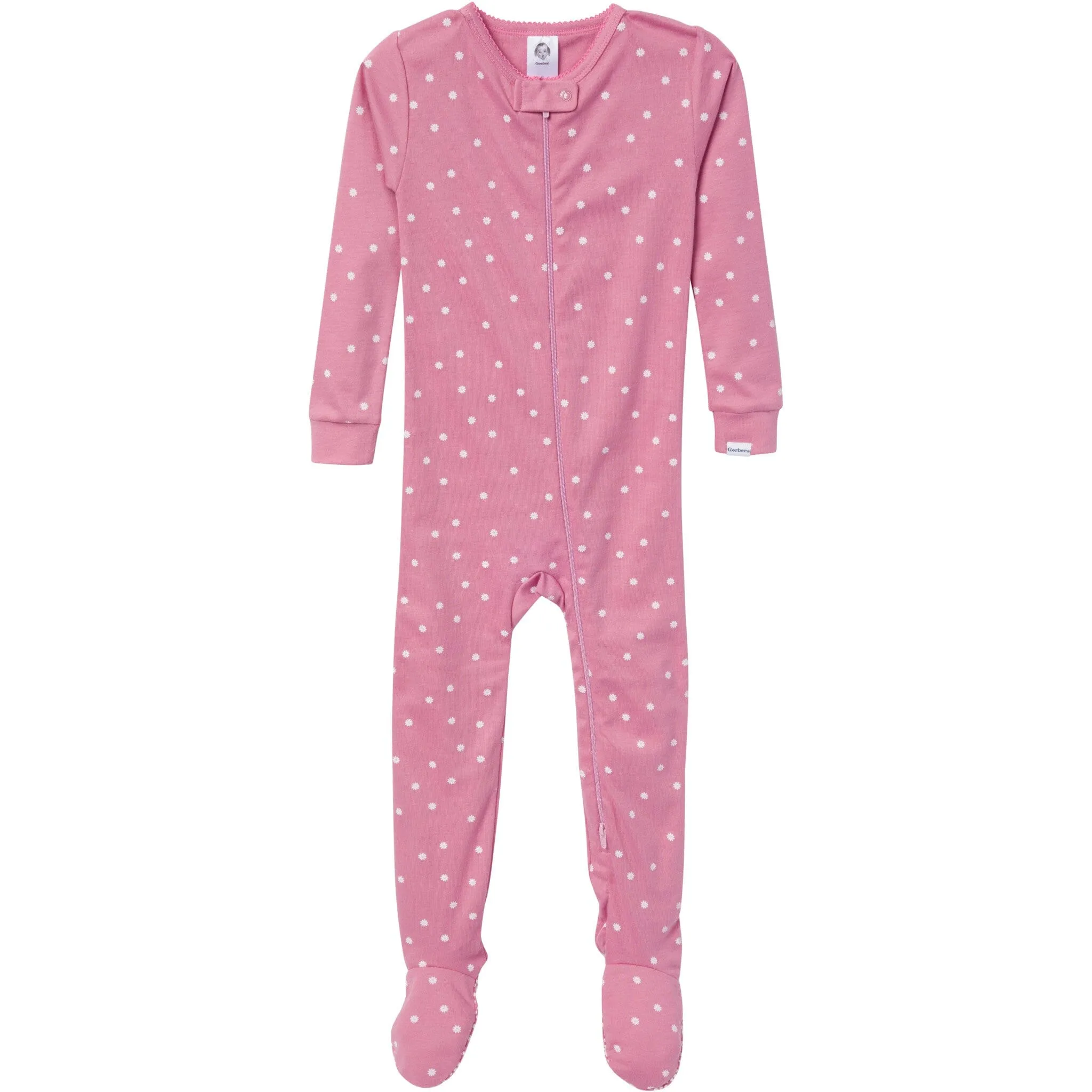 2-Pack Baby & Toddler Girls Dogs Snug Fit Footed Pajamas