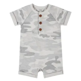 Baby Boys Camo Short Sleeve Romper