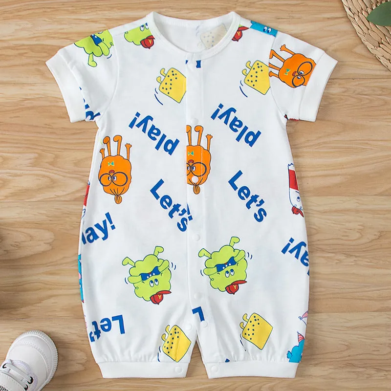 Baby NewBorn Boys And Girls One Piece Summer Pure Cotton Romper Mickey 3M-24M Wholesale Kids Clothing