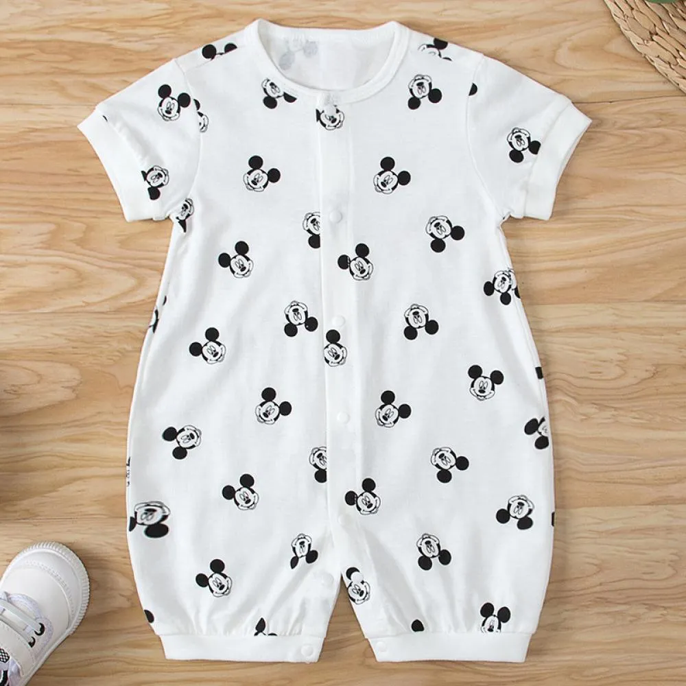 Baby NewBorn Boys And Girls One Piece Summer Pure Cotton Romper Mickey 3M-24M Wholesale Kids Clothing