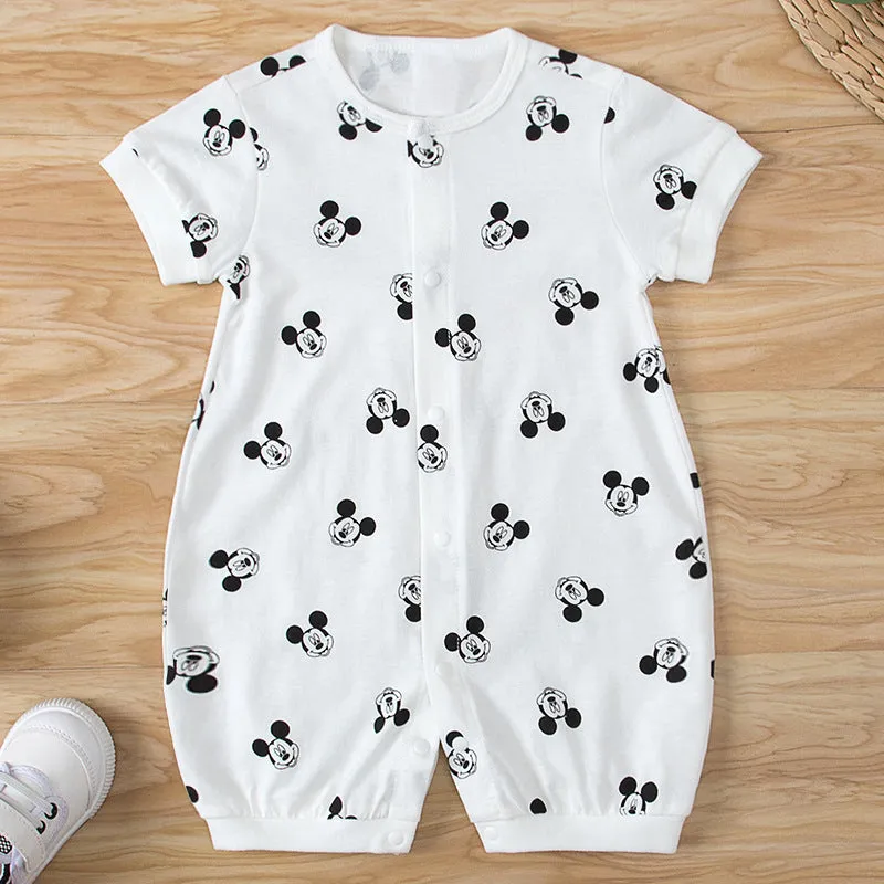 Baby NewBorn Boys And Girls One Piece Summer Pure Cotton Romper Mickey 3M-24M Wholesale Kids Clothing