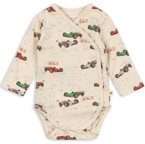 Basic Wrap Newborn Long Sleeve Body in Grand Prix by Konges Sløjd