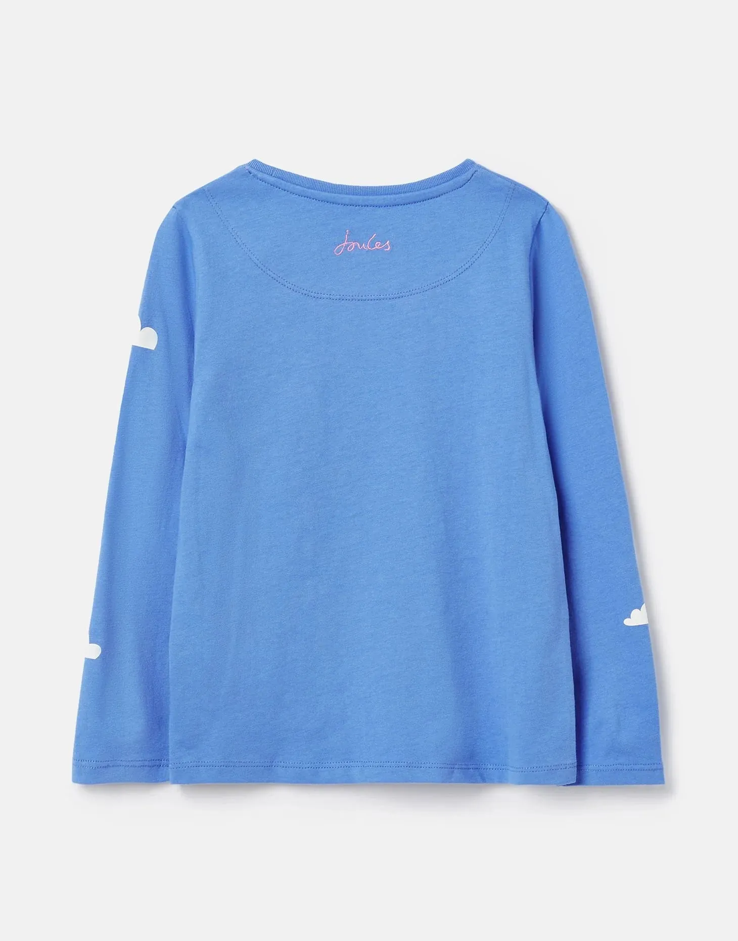 Bessie Long Sleeve Screenprint T-Shirt Blue Dalmatian | Joules