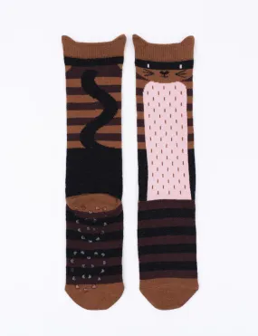 Billy Loves Audrey Kitty Cat Stripe Socks - Knee High