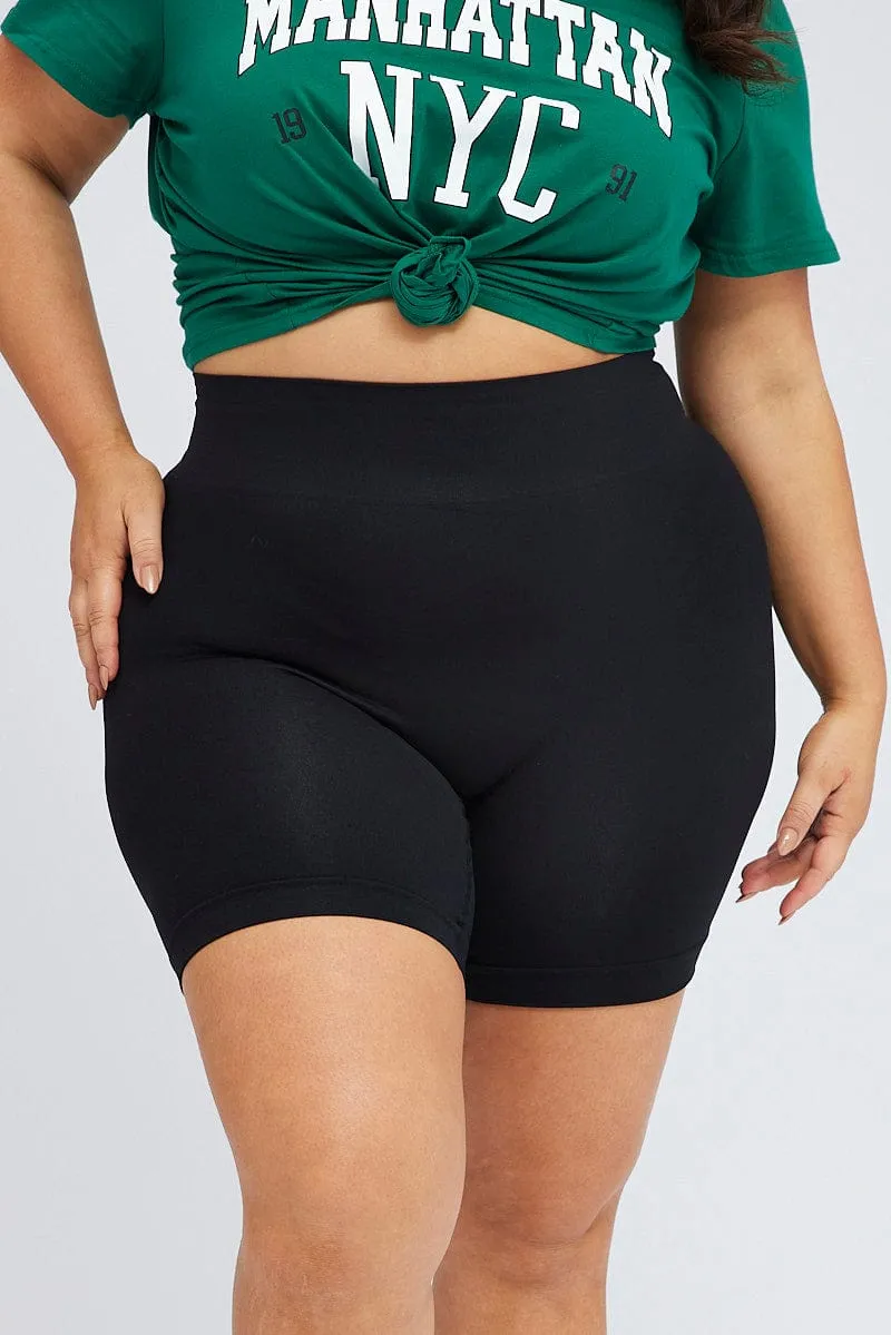 Black Bike Shorts Seamless