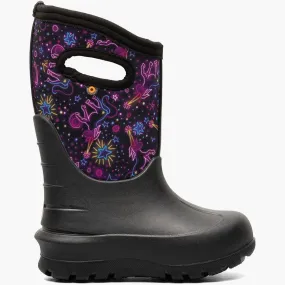 BOGS Black Multi Neon Unicorns Neo-Classic Boots