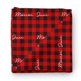 Buffalo Check Personalized Swaddle Blanket