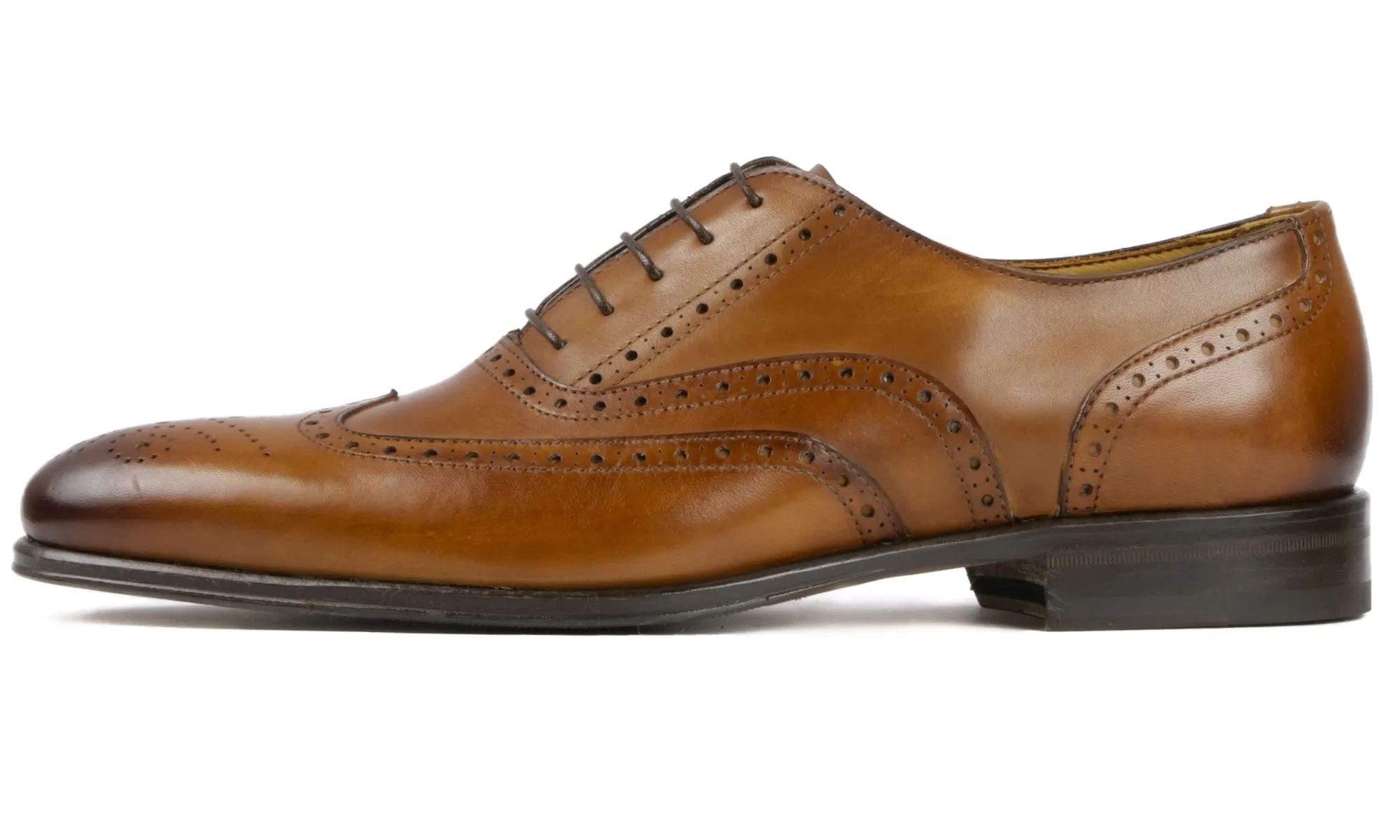 Cambridge Wingtip Oxford Brogue Light Tan