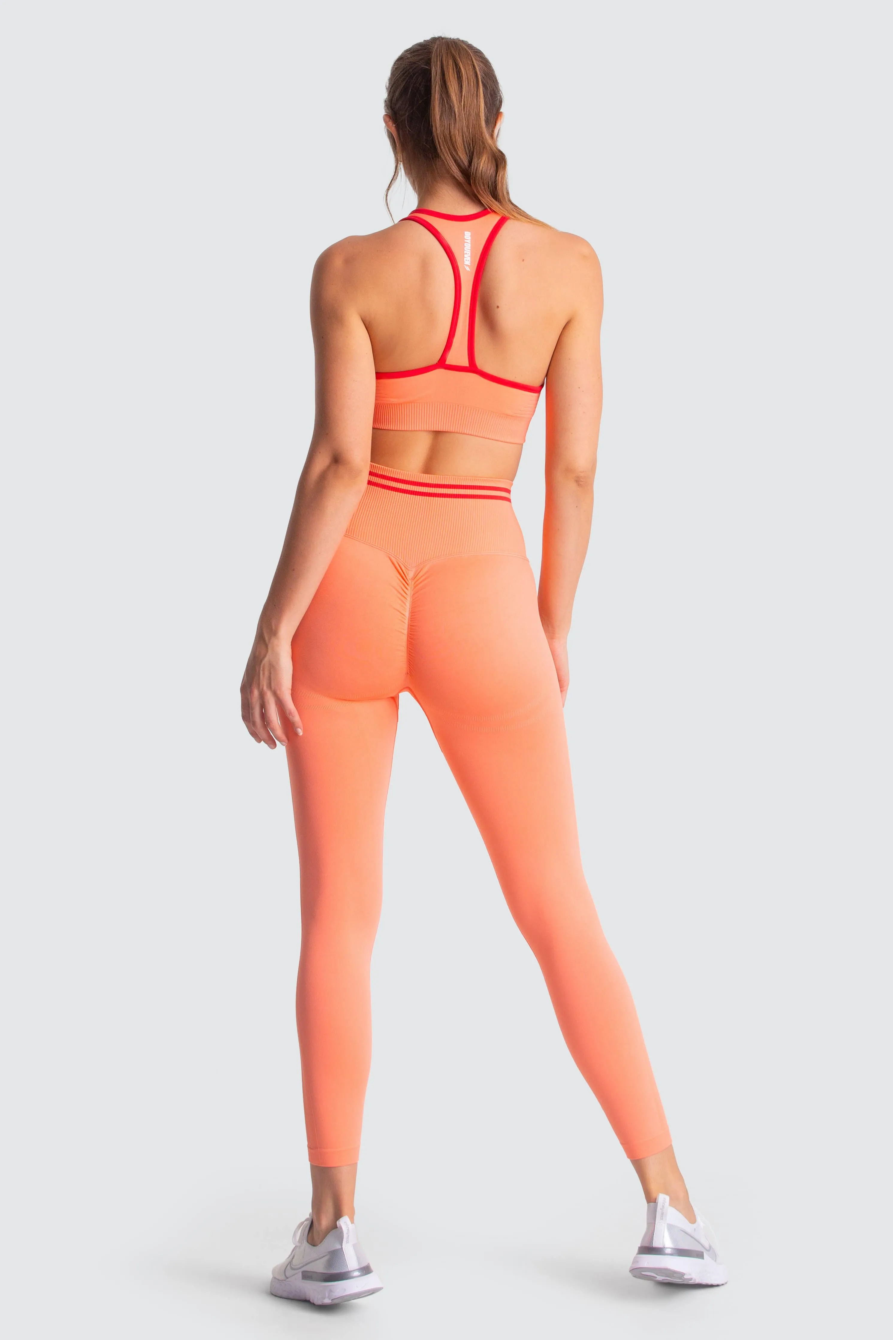 DYE Scrunch Seamless Leggings - Cantaloupe Orange