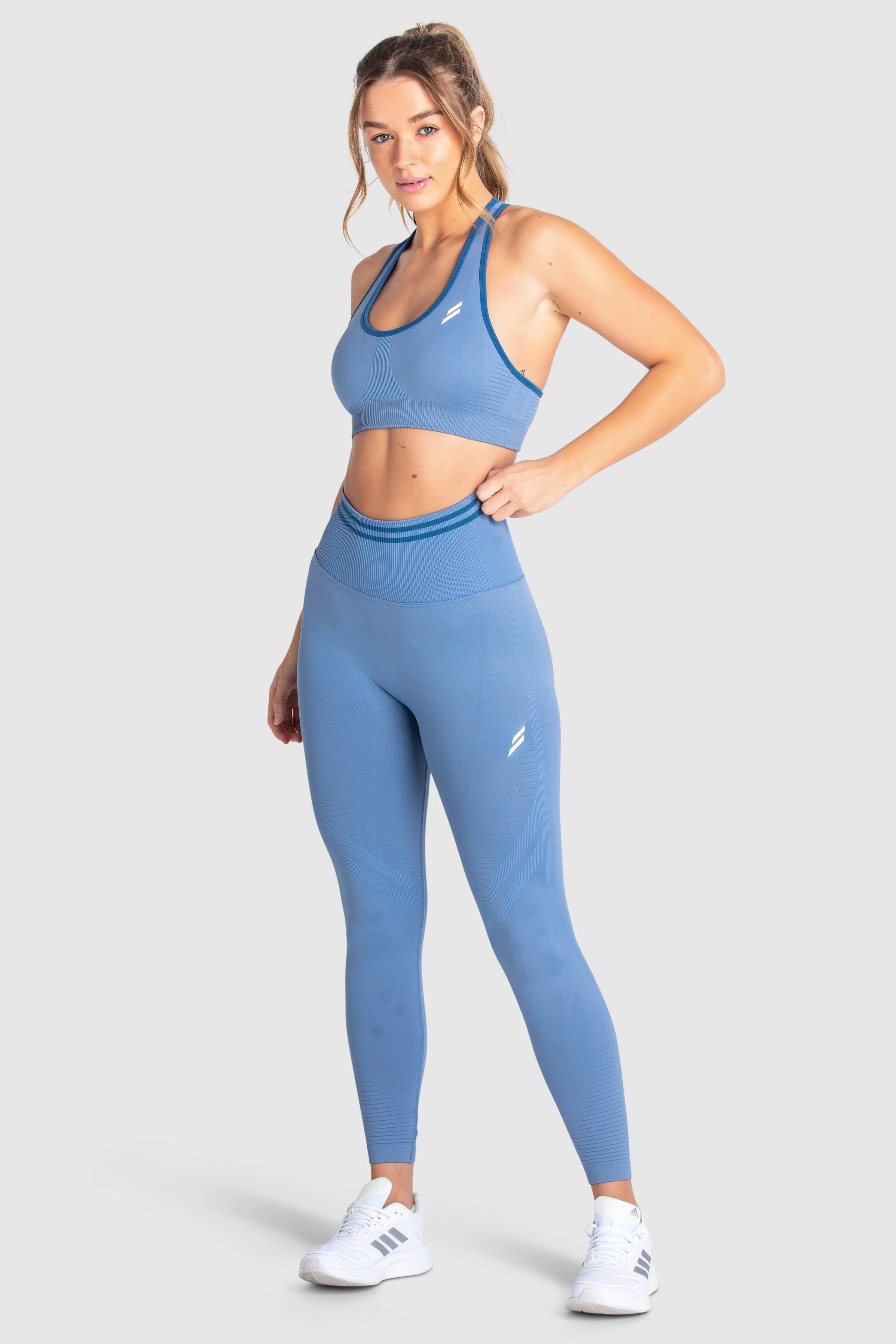 DYE Scrunch Seamless Leggings - Slate Blue