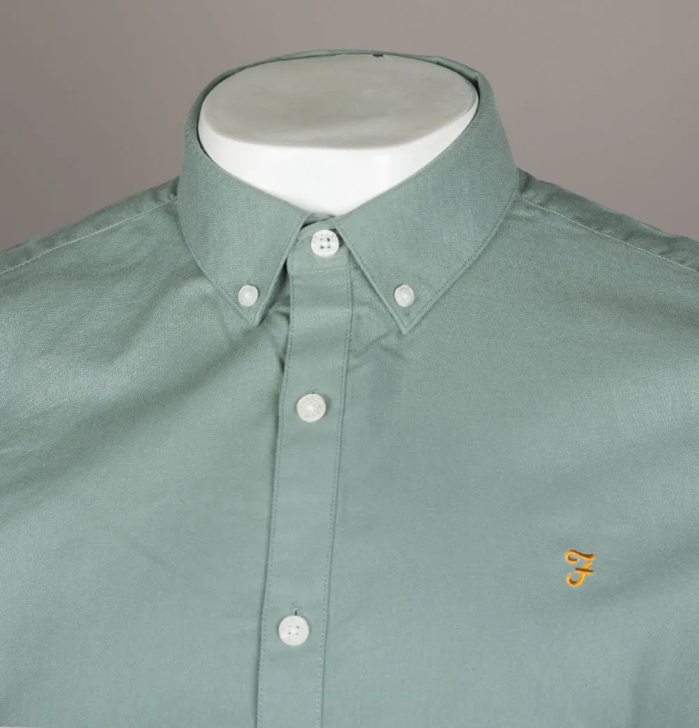 Farah Brewer Slim Fit Oxford Shirt Lily Pad