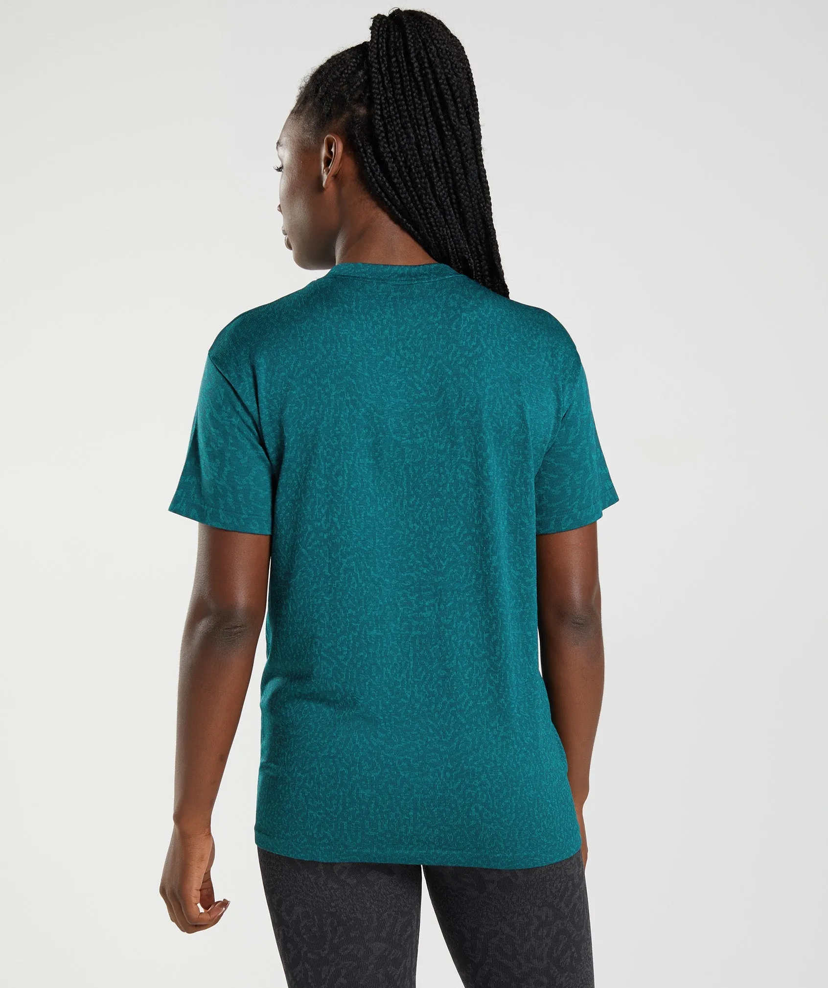 Gymshark Adapt Animal Seamless T-Shirt - Reef | Winter Teal