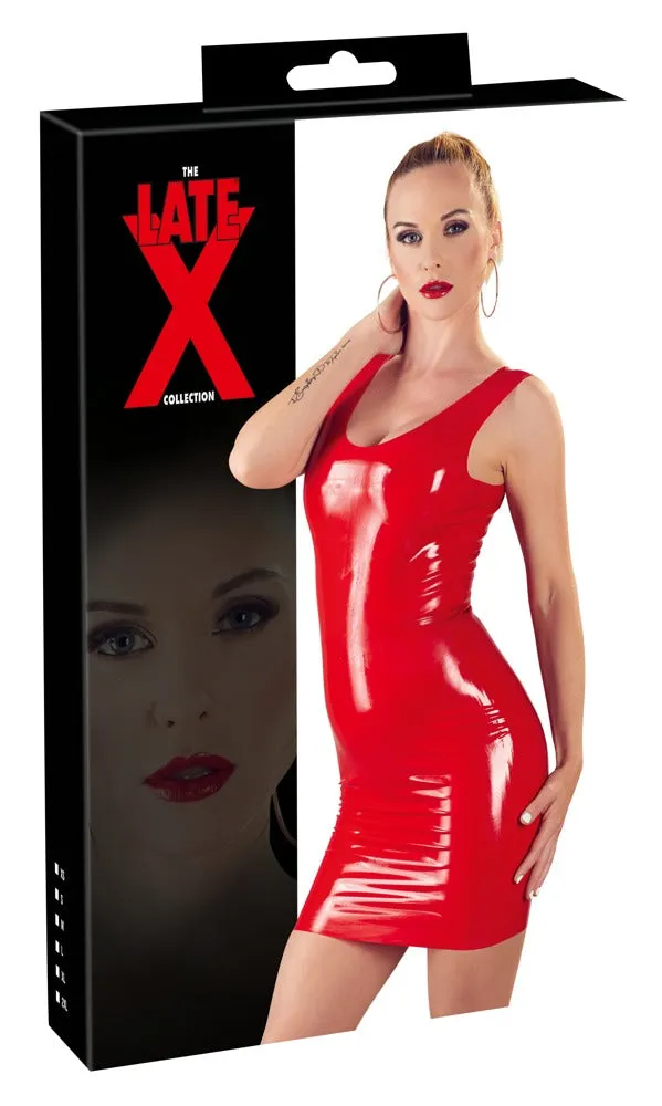 LATE-X Red Latex Dress