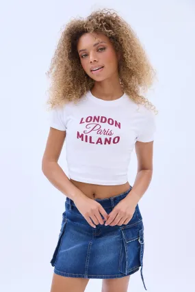 London Paris Milano Graphic Baby Tee