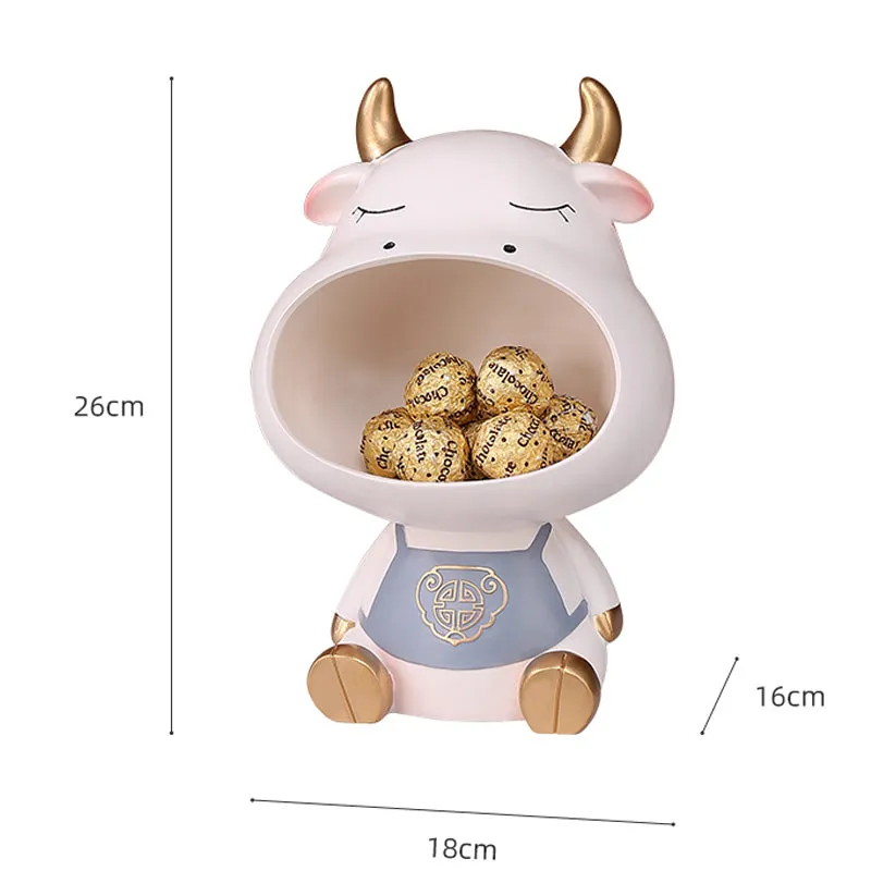 Lucky Ox Year Mascot Nordic Creative Storage Cute Animal  Home Decoration-Jennyhome