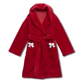 MAYA - GIRLS DRESSING GOWN IN RED