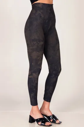 Midnight Oak Floral Printed Leggings