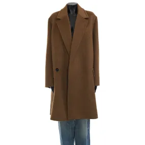 Oversized Coat In Double Face Camel Brown Wool & Mohair