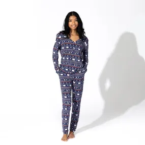 Polar Isle Blue Bamboo Women's Pajama Set