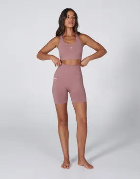 Premium Seamless Favourites Midi Bike Shorts - Dusty Rose