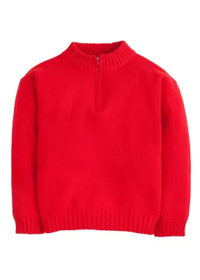 Quarter Zip Sweater | Red (12, 14)