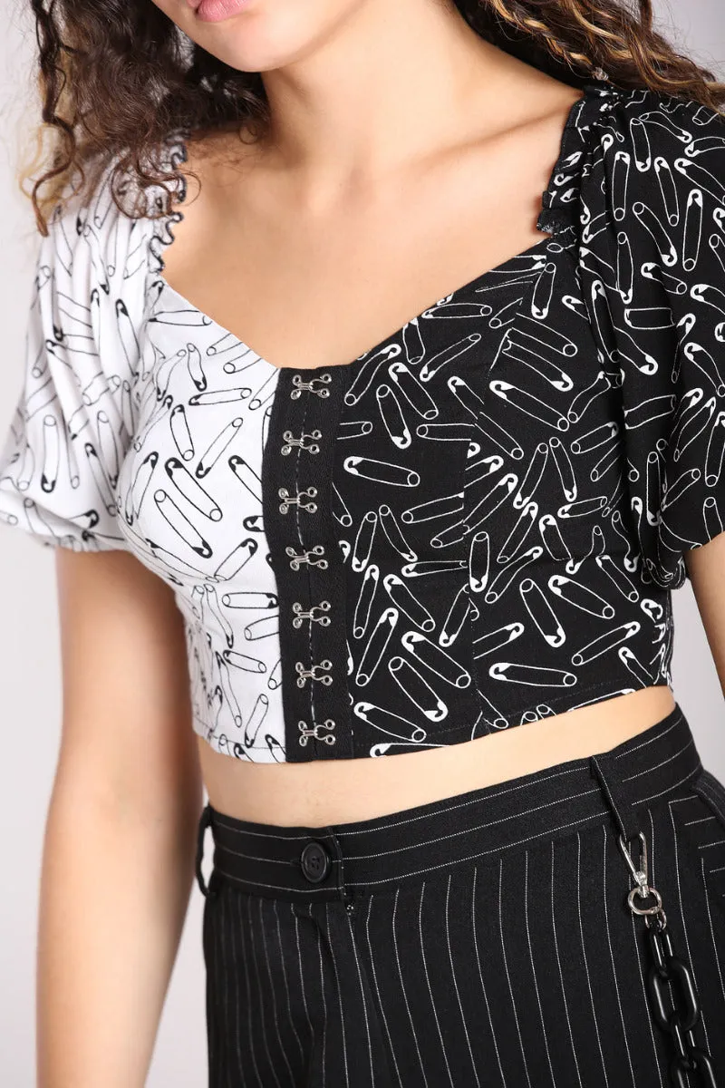 Safety Pin Crop Top