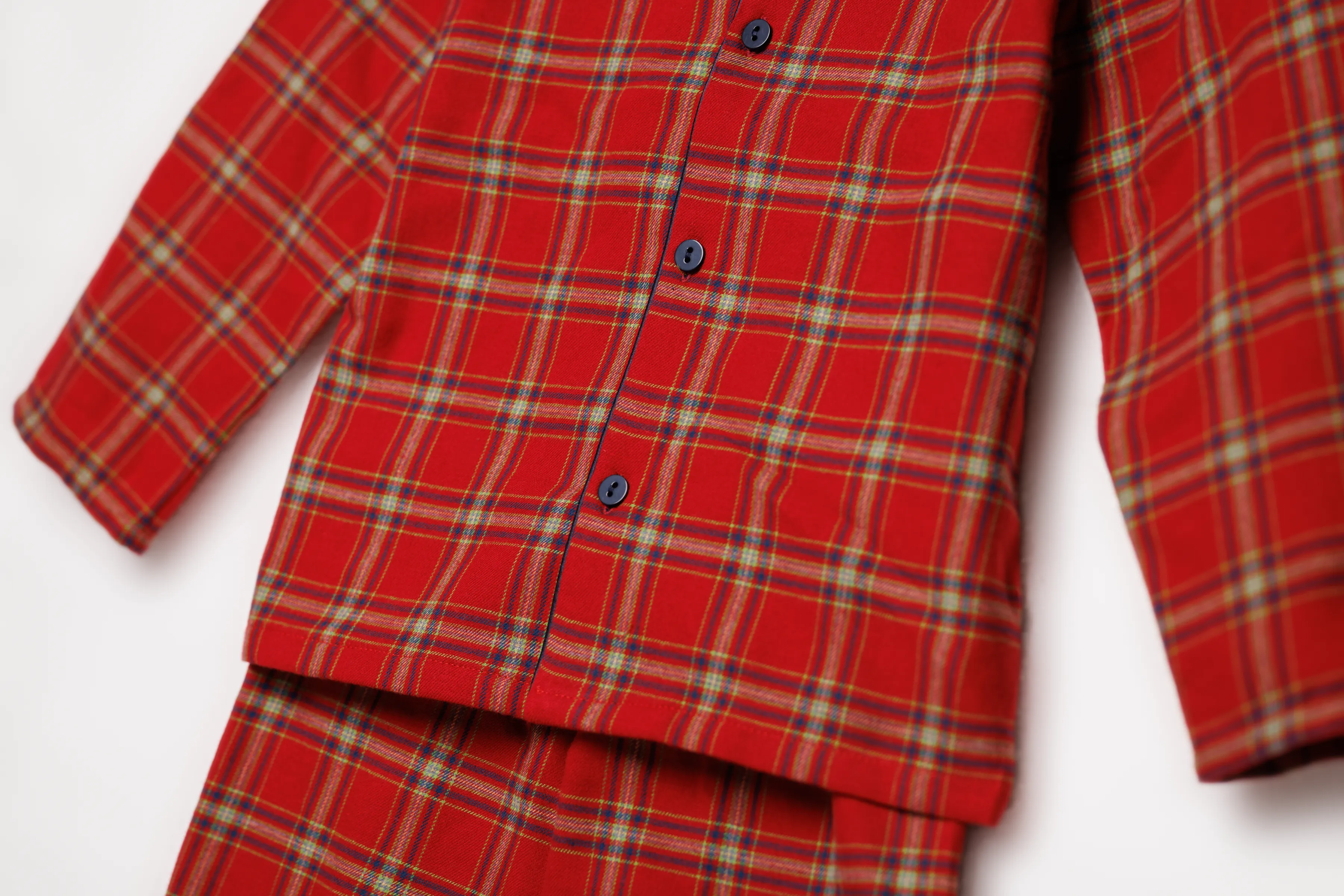 SAM - BOYS' PYJAMA SET IN RED TARTAN