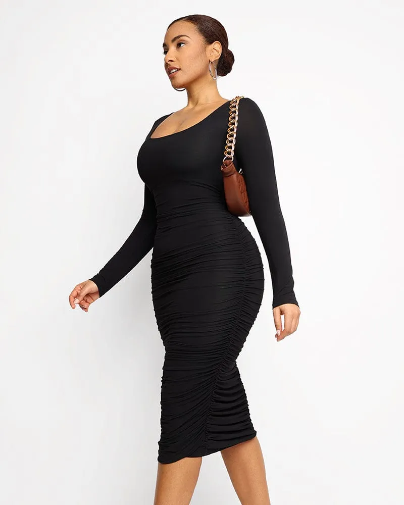 Smooth Ruched Shaping Dress