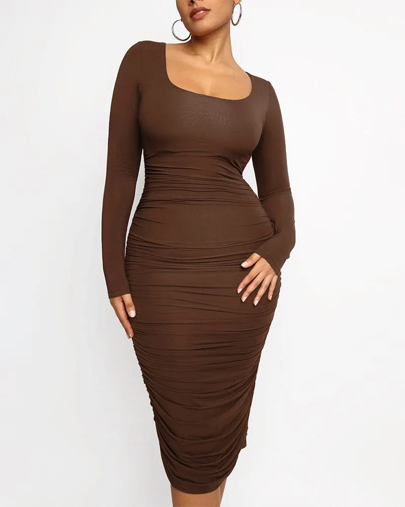 Smooth Ruched Shaping Dress