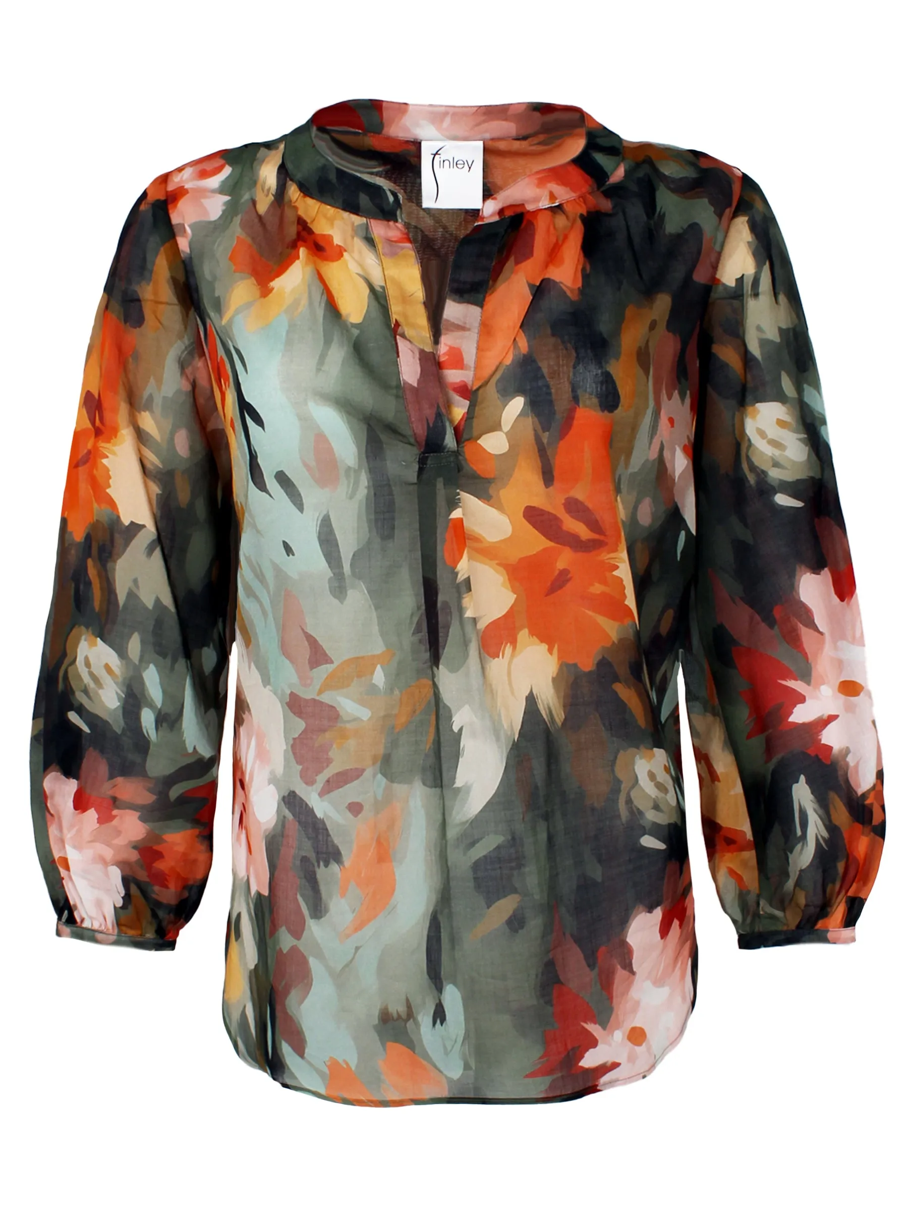 Stephanie Top Autumn Floral Print