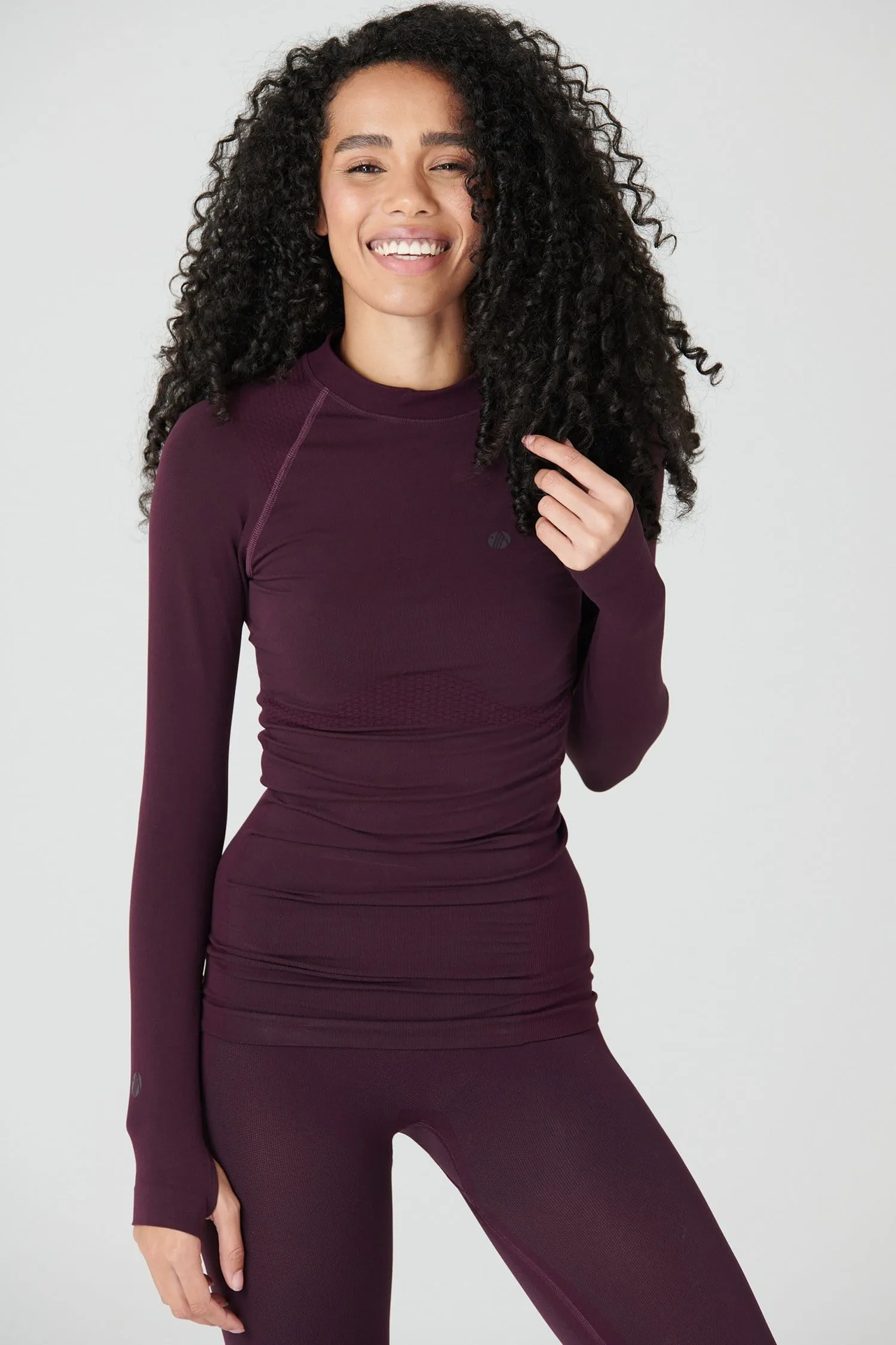 Thermal Seamless Base Layer Top - Aubergine