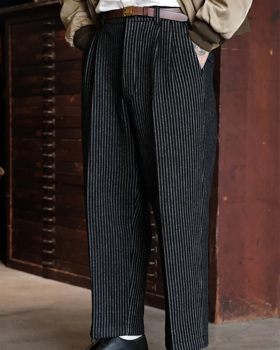 Twist Twill High-waist Trousers