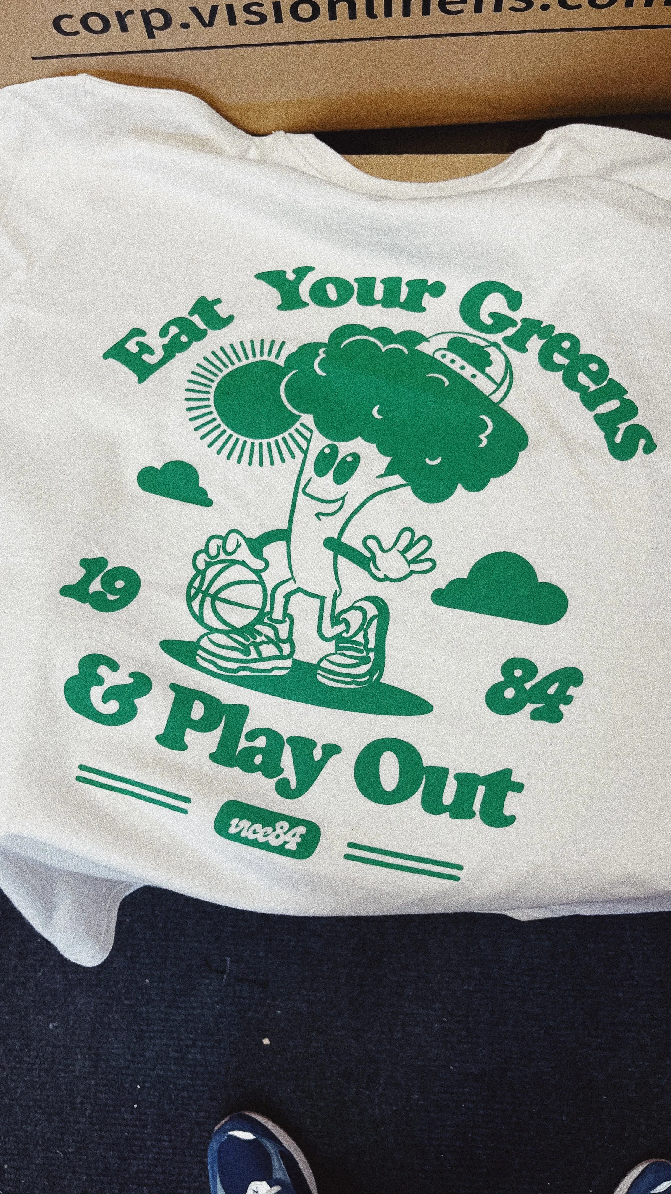 Vice 84 'Eat Your Greens' Tee - Natural