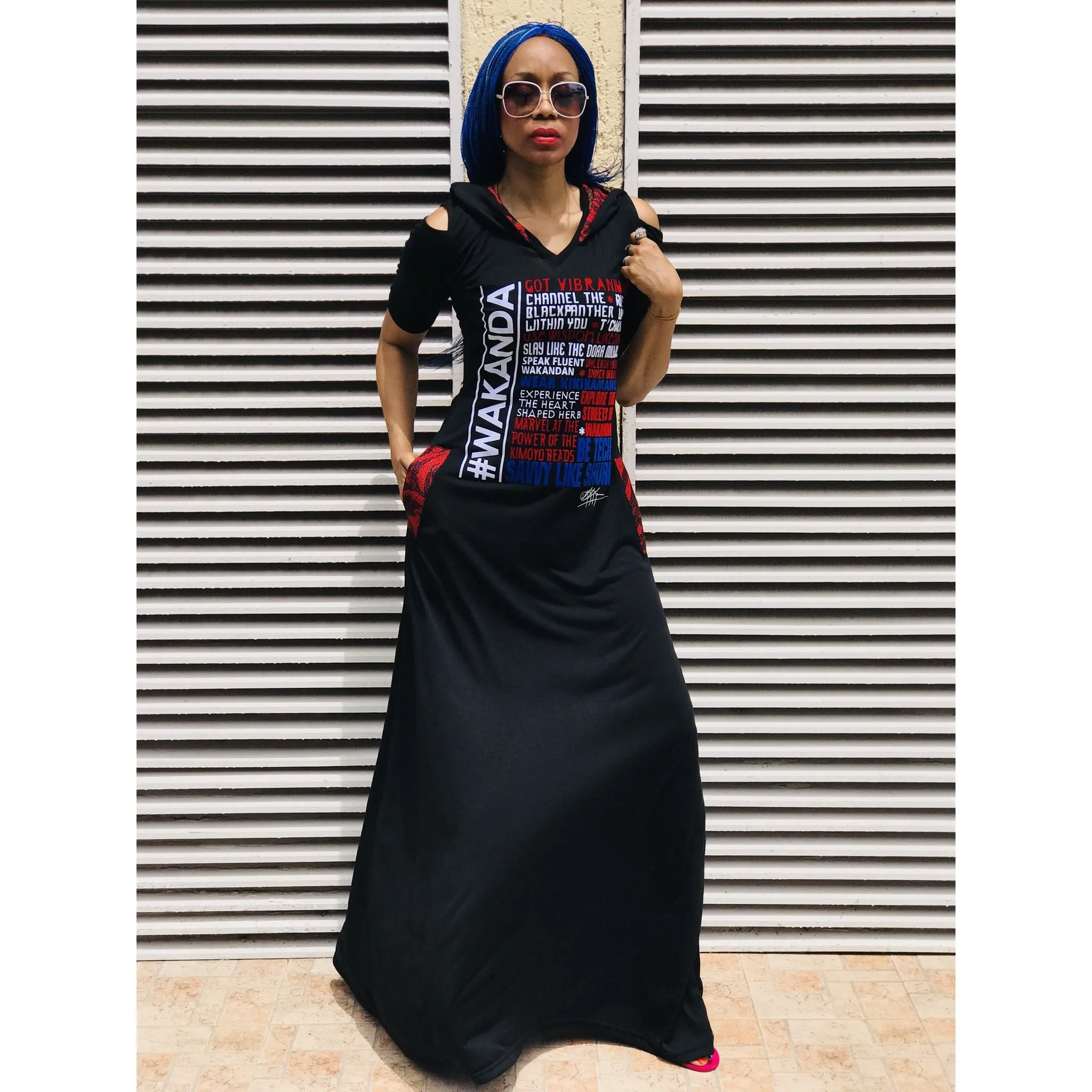 #WAKANDA Favourite Things Maxi Hood Dress