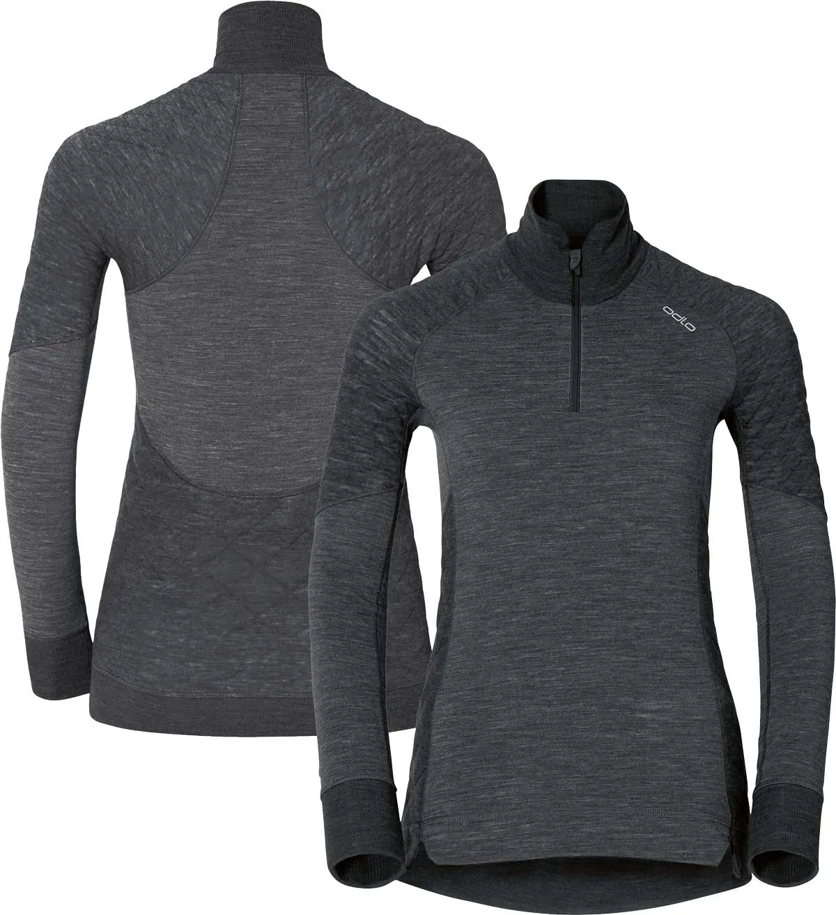 Women's ODLO Natural  X-Warm Long Sleeve Half Zip Base Layer