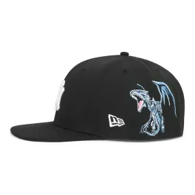 YUGIOH BLUE EYES NY FITTED HAT (BLACK) *PRE ORDER*